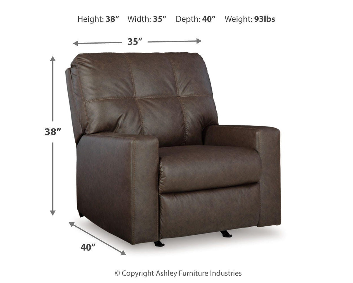 Barlin Mills Recliner - 1700325 - approximate manufacturer dimensions (supplier image 21)