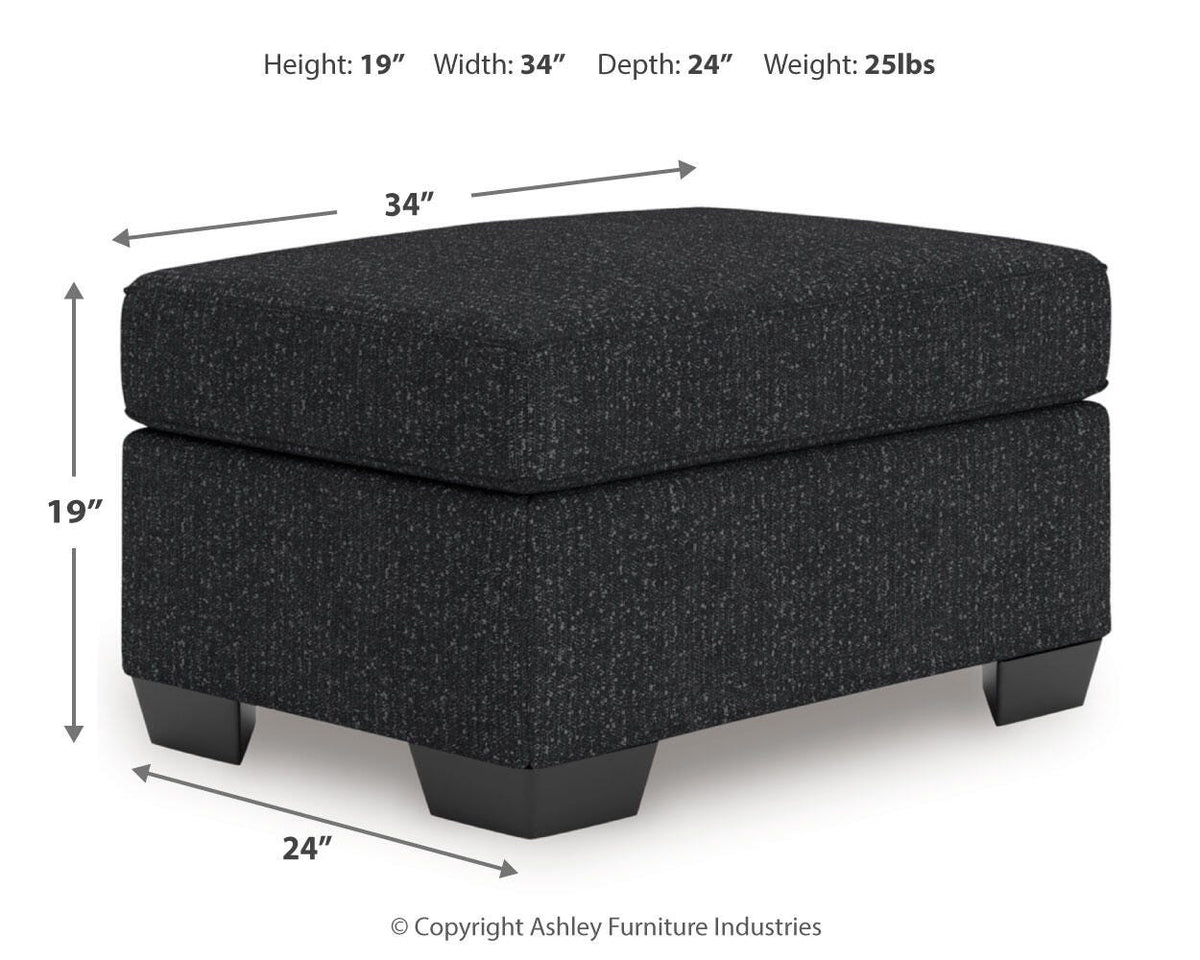 Jasmine Peaks Ottoman - 2890414 - approximate manufacturer dimensions (supplier image 8)