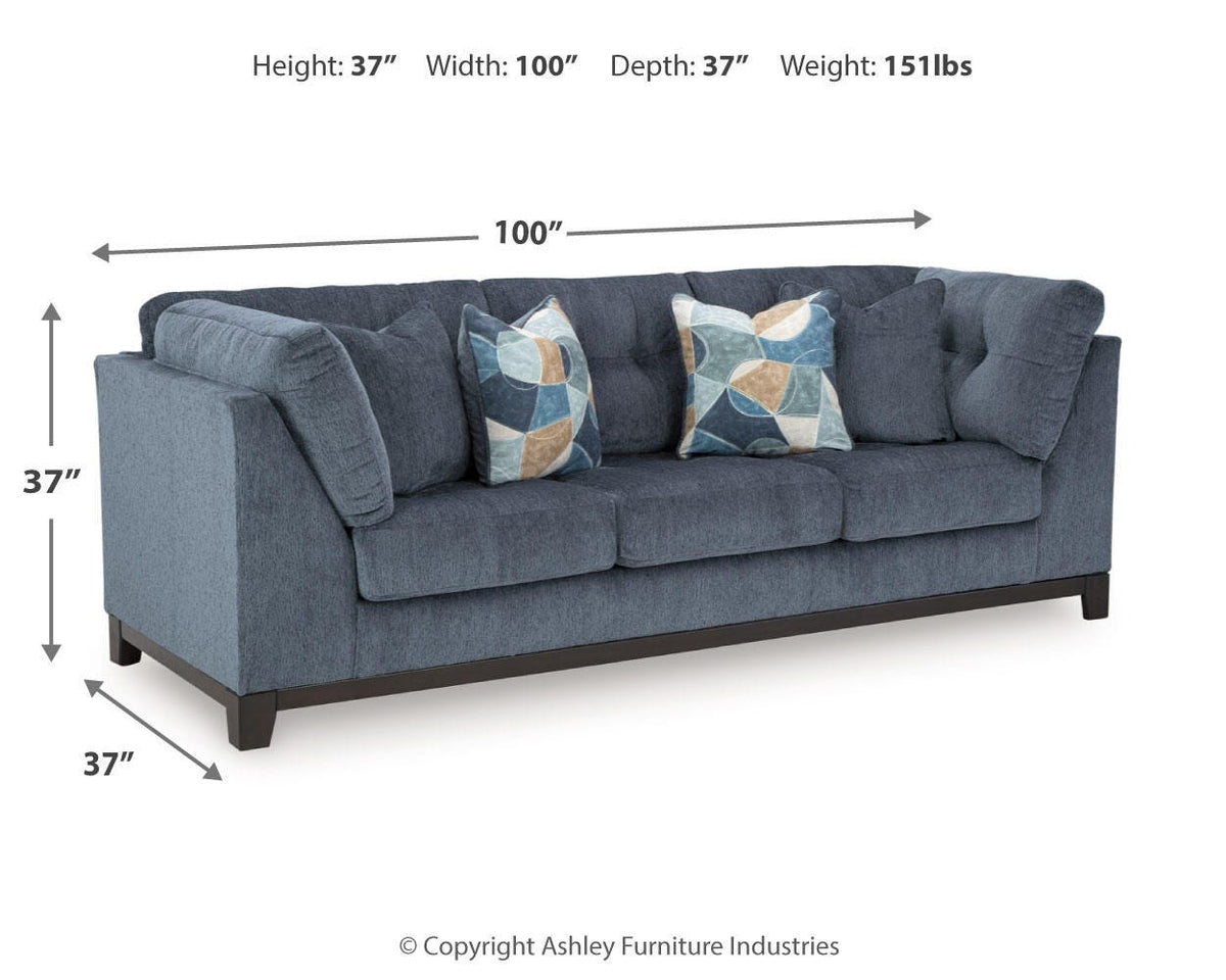 Maxon Place Living Room Sets - 33003U2, 33003U3 - approximate manufacturer dimensions (supplier image 13)