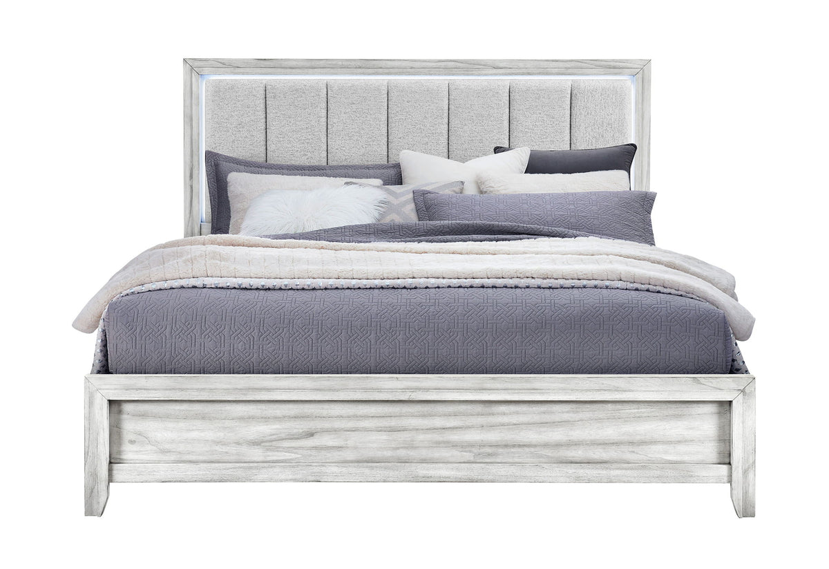Elsie - Bed With LED - Light Grey
