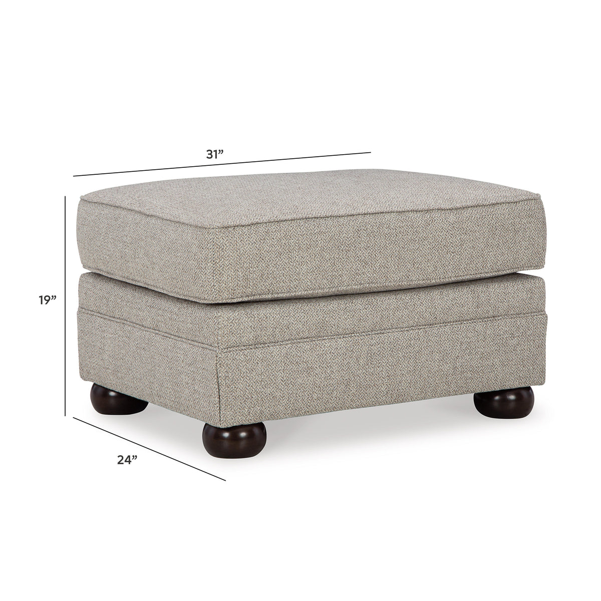 Gaelon Ottoman - 3730714 - approximate manufacturer dimensions (supplier image 7)