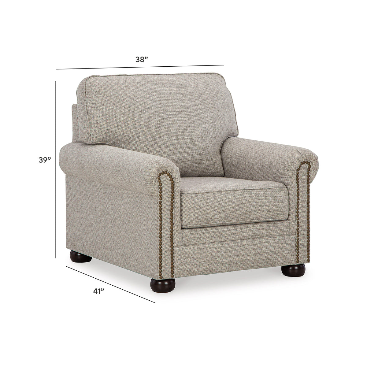 Gaelon Chair - 3730720 - approximate manufacturer dimensions (supplier image 7)