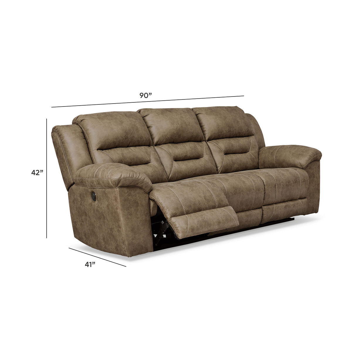 Stoneland Reclining Sofa - 3990588 - approximate manufacturer dimensions (supplier image 25)