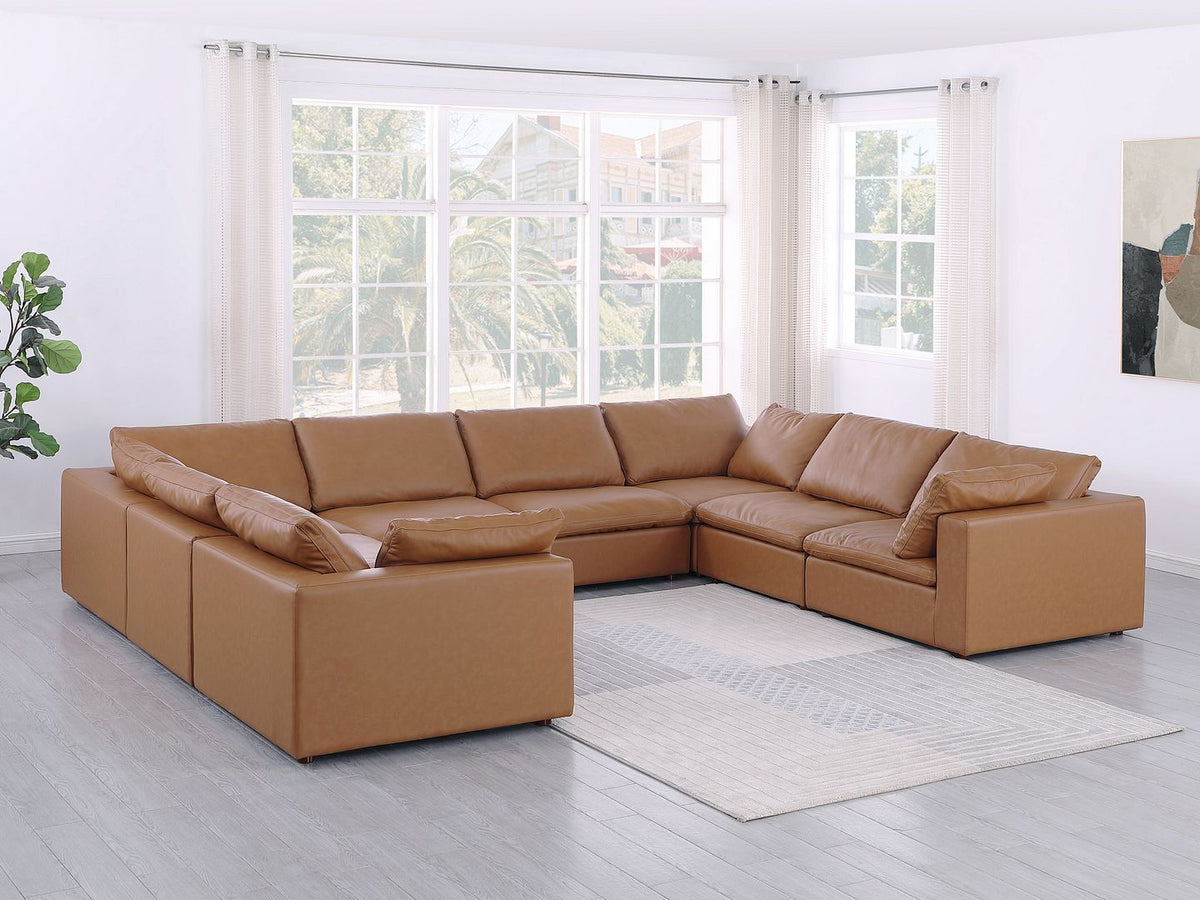 1100 - 8-Piece U-Shaped Sectional In Top-Grain Italian Leather