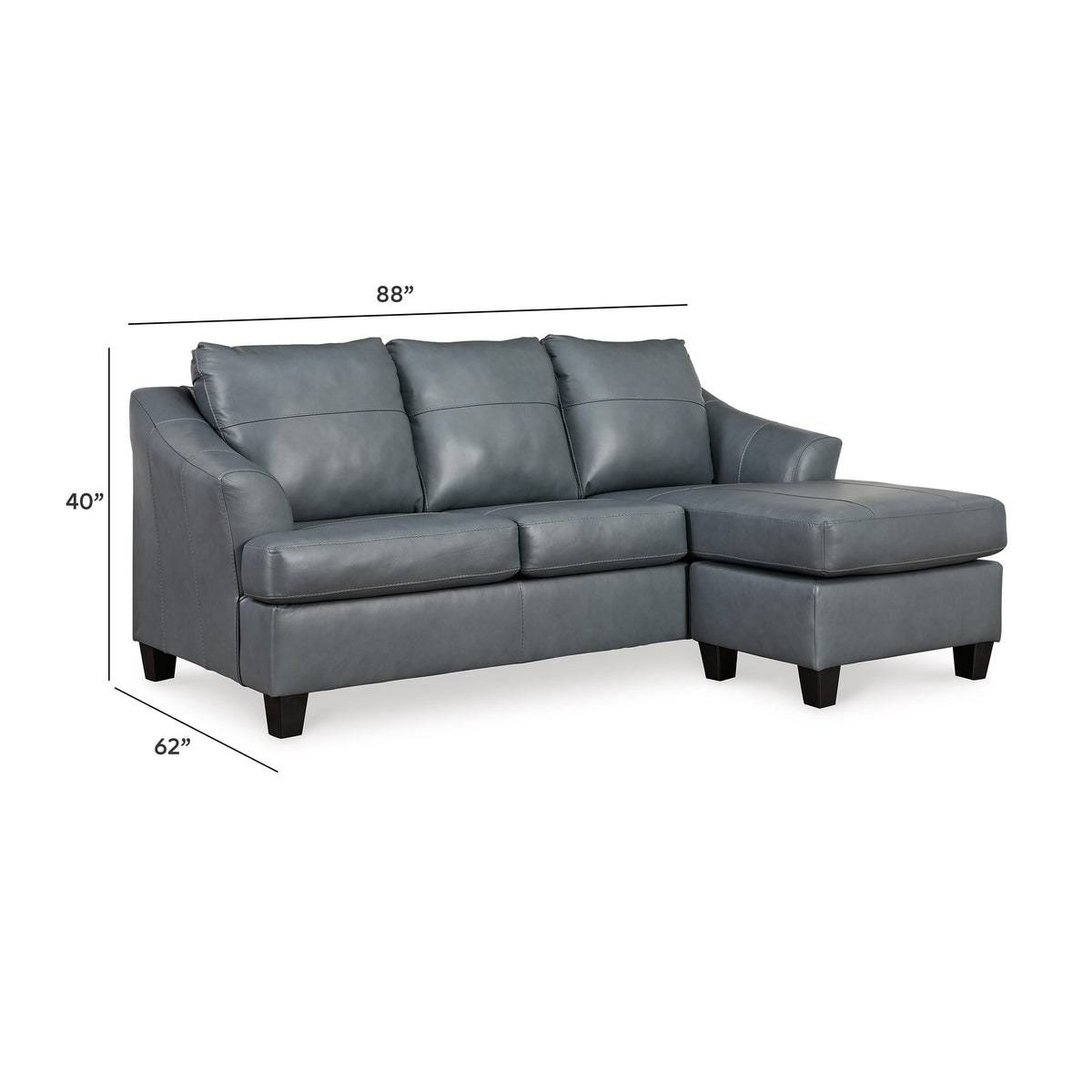 Genoa Sofa Chaise - 4770518 - approximate manufacturer dimensions (supplier image 12)