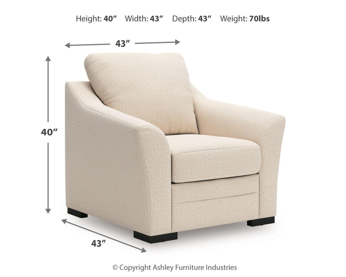Lango Sofa Chaise and Chair - 48602U1 - approximate manufacturer dimensions (supplier image 21)