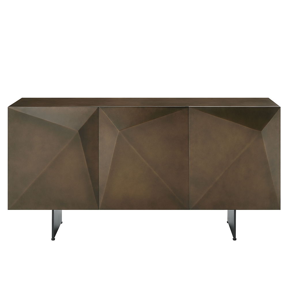 Malika - Ceramic Top Server - Copper Cross Brushed