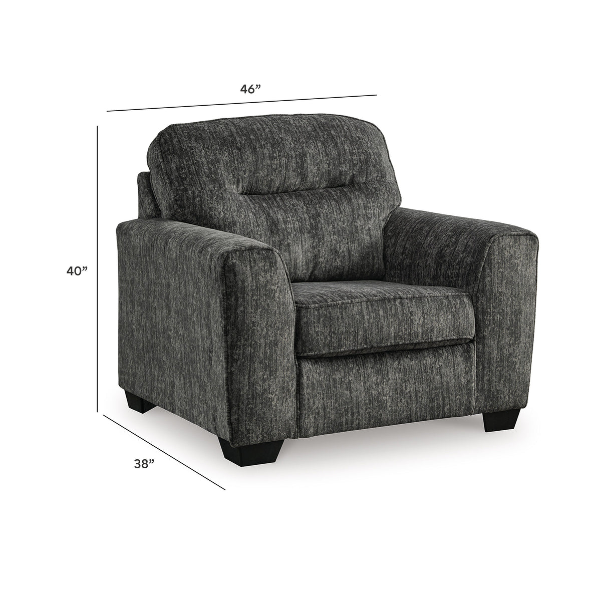 Lonoke Oversized Chair - 5050423 - approximate manufacturer dimensions (supplier image 7)
