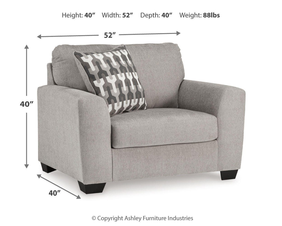 Avenal Park Oversized Chair - 5080523 - approximate manufacturer dimensions (supplier image 7)