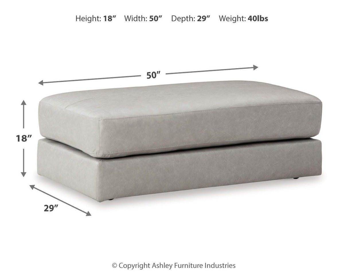 Amiata Oversized Accent Ottoman - 5740408 - approximate manufacturer dimensions (supplier image 6)
