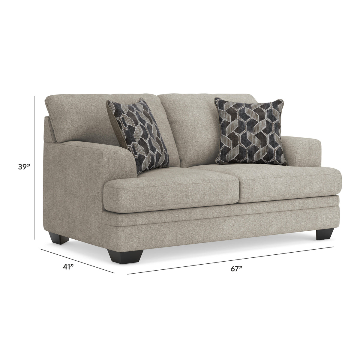 Stonemeade Loveseat - 5950435 - approximate manufacturer dimensions (supplier image 16)