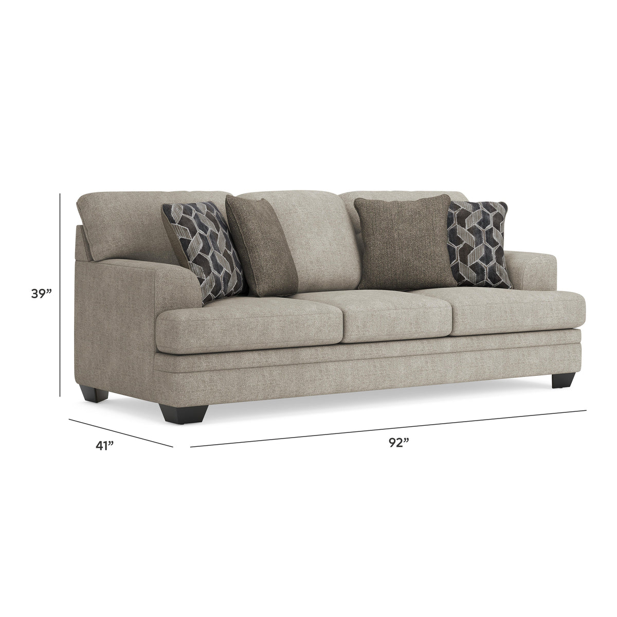 Stonemeade Queen Sofa Sleeper - 5950439 - approximate manufacturer dimensions (supplier image 18)