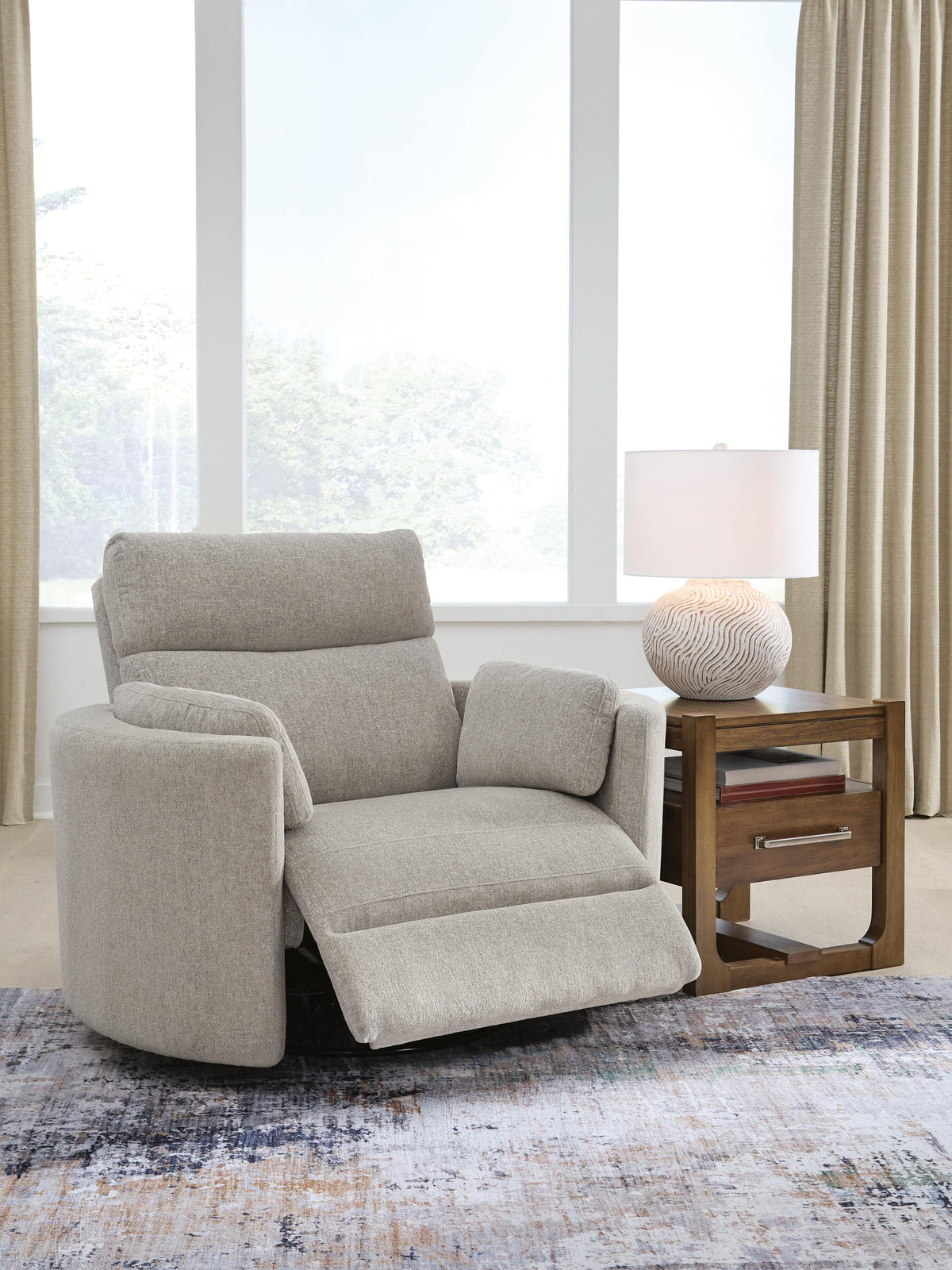 ModMax Luxe Swivel Glider Power Recliner - 6860561P - product view or room setting; only recliner included (supplier image 7)