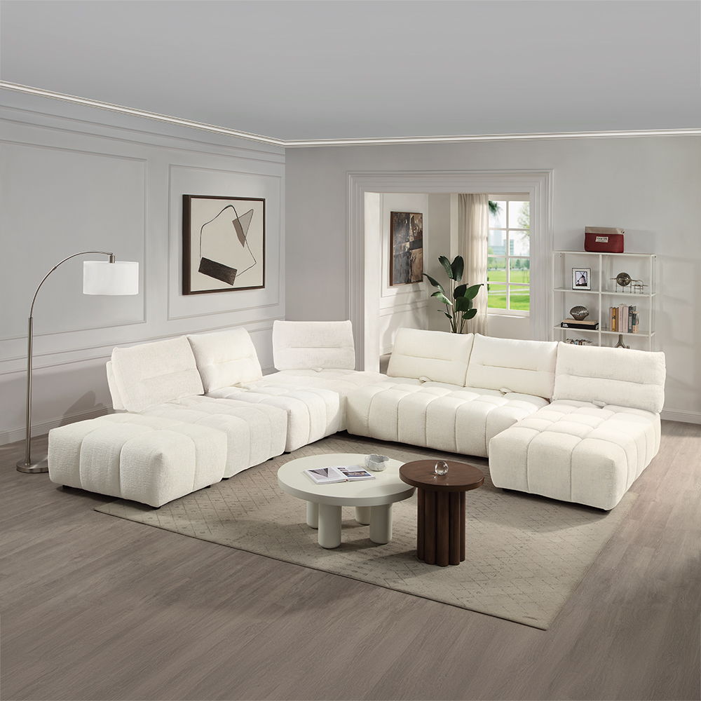 Loanna - Modular Armless Chair - Beige Linen