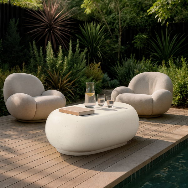 Pebble - Concrete And Fiberglass Coffee Table