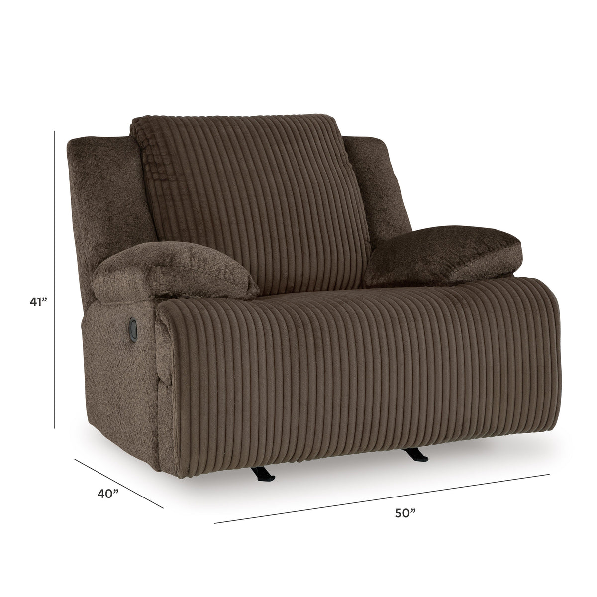 Top Tier Recliner - 9270525 - approximate manufacturer dimensions (supplier image 21)