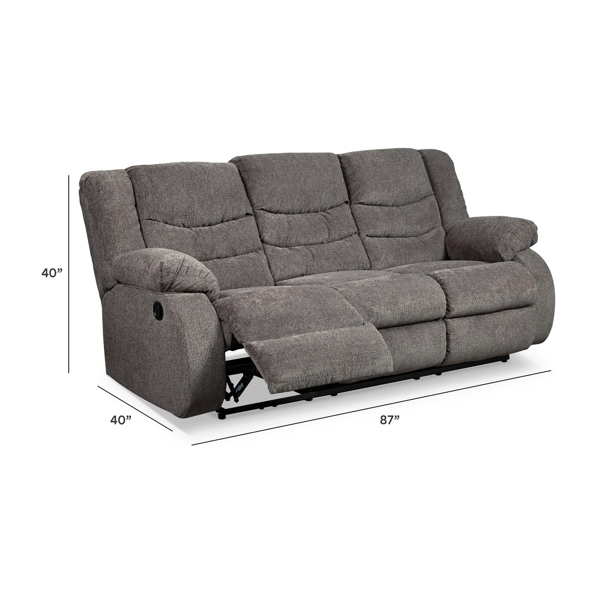 Tulen Reclining Sofa - 9860688 - approximate manufacturer dimensions (supplier image 10)
