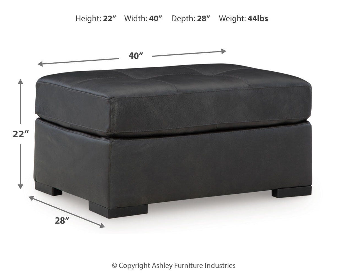 Brindley Pier Oversized Accent Ottoman - 9950308 - approximate manufacturer dimensions (supplier image 7)