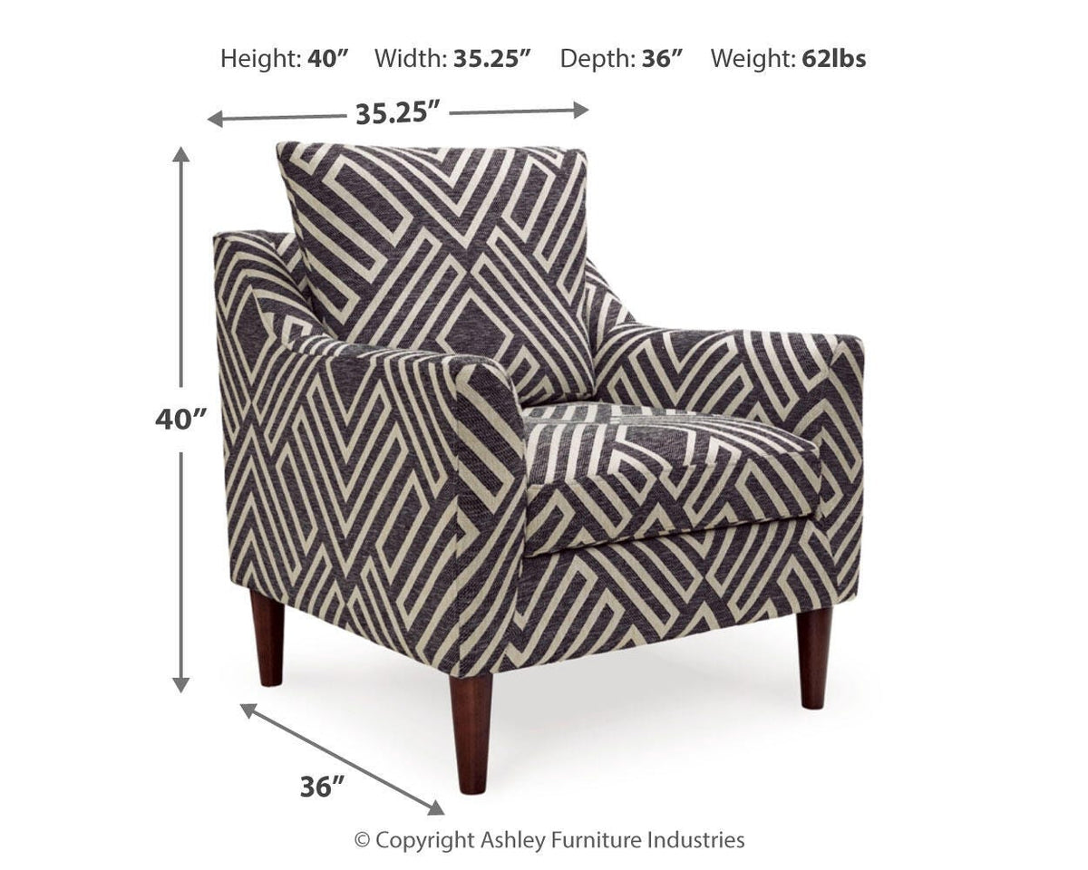 Morrilton Next-Gen Nuvella Accent Chair - A3000641 - approximate manufacturer dimensions (supplier image 7)