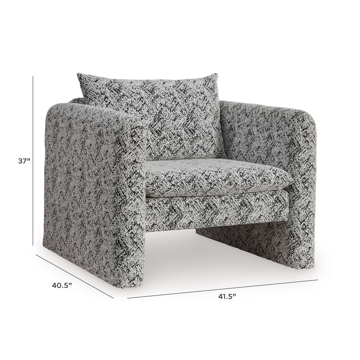 Kenbell Accent Chair - A3000705 - approximate manufacturer dimensions (supplier image 7)