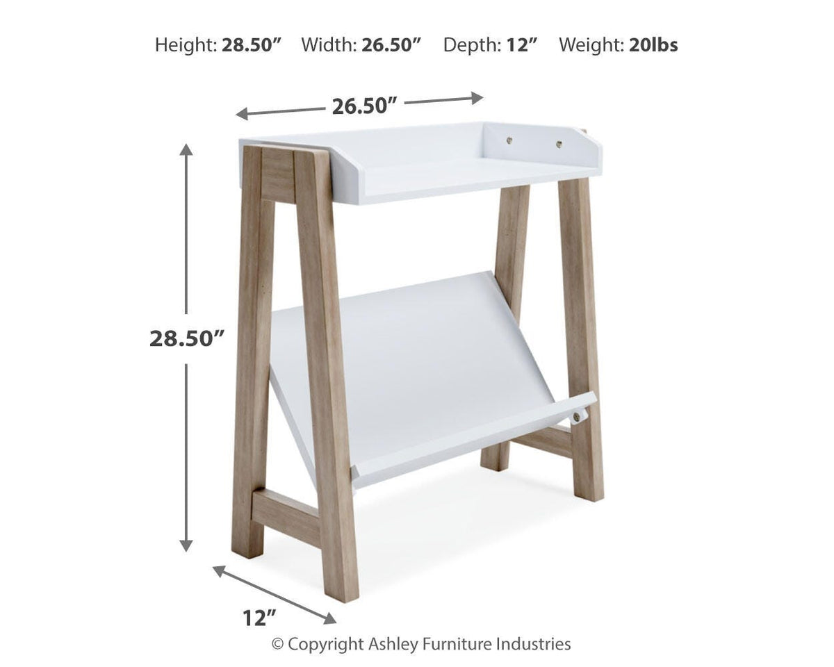 Blariden Small Bookcase - A4000361 - approximate manufacturer dimensions (supplier image 9)