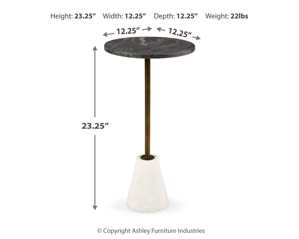 Caramont Accent Table - A4000540 - approximate manufacturer dimensions (supplier image 6)