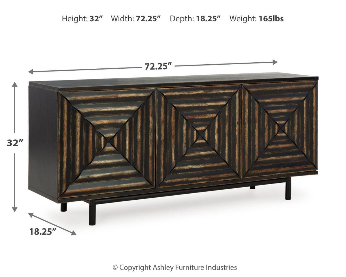 Fair Ridge Accent Cabinet - A4000573 - approximate manufacturer dimensions (supplier image 9)