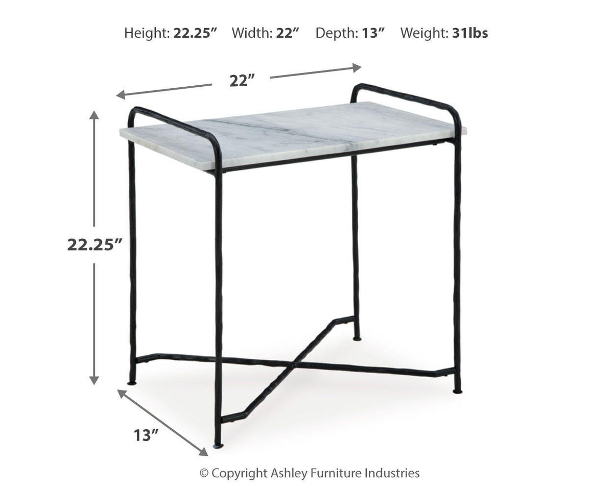 Ashber Accent Table - A4000609 - approximate manufacturer dimensions (supplier image 7)