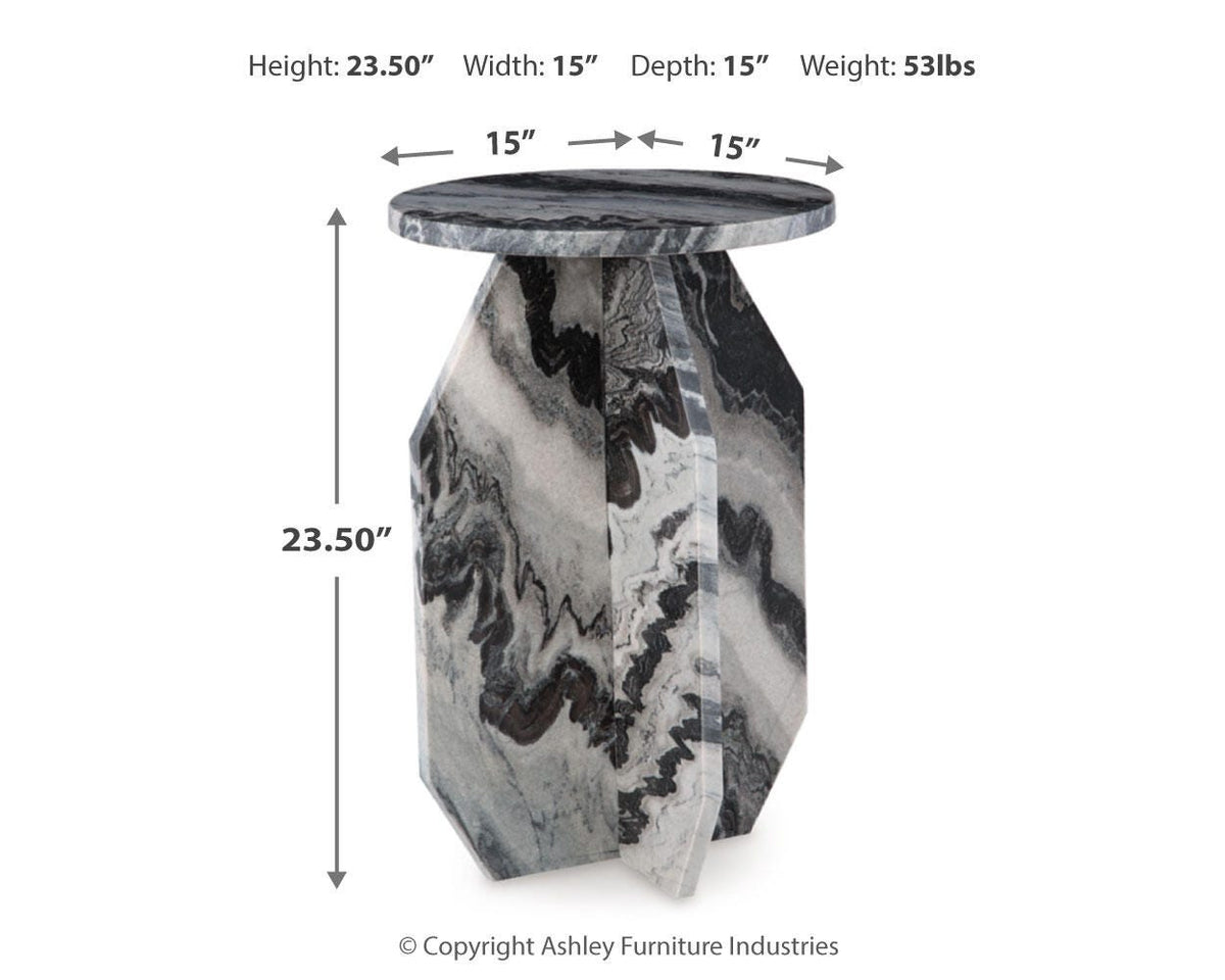 Wrenlane Accent Table - A4000646 - approximate manufacturer dimensions (supplier image 6)