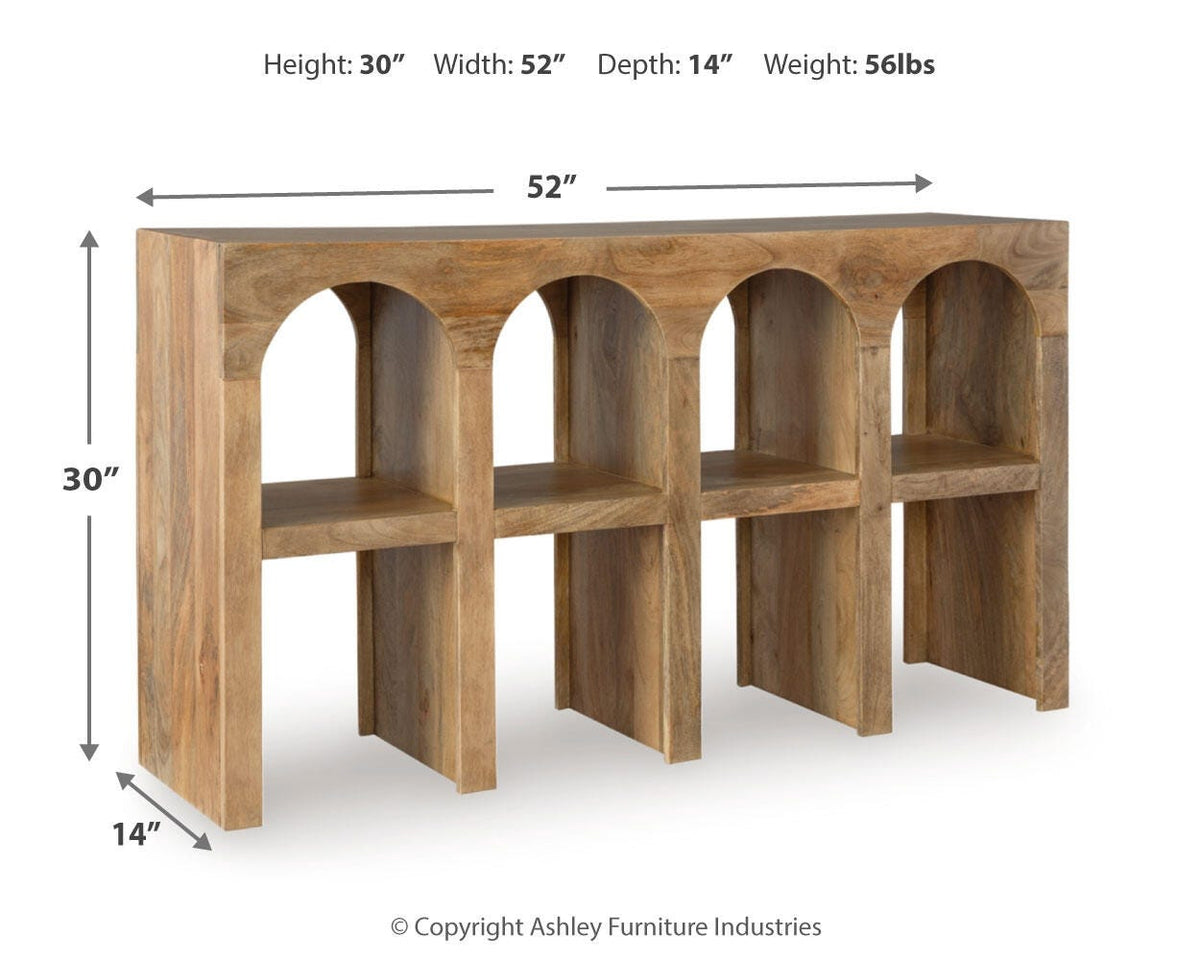 Luzmanacy Console Sofa Table - A4000664 - approximate manufacturer dimensions (supplier image 7)