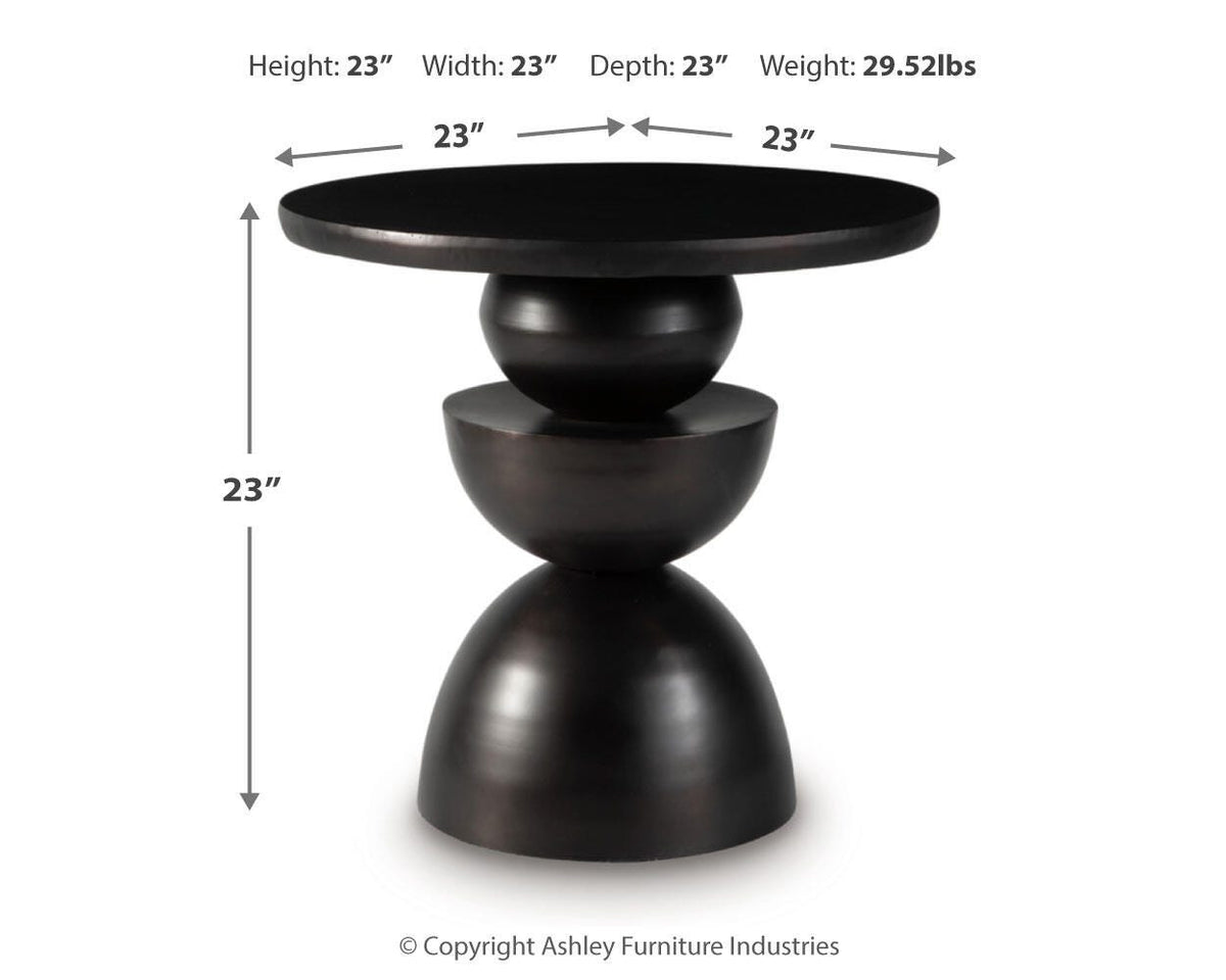 Kurtson Accent Table - A4000680 - approximate manufacturer dimensions (supplier image 5)