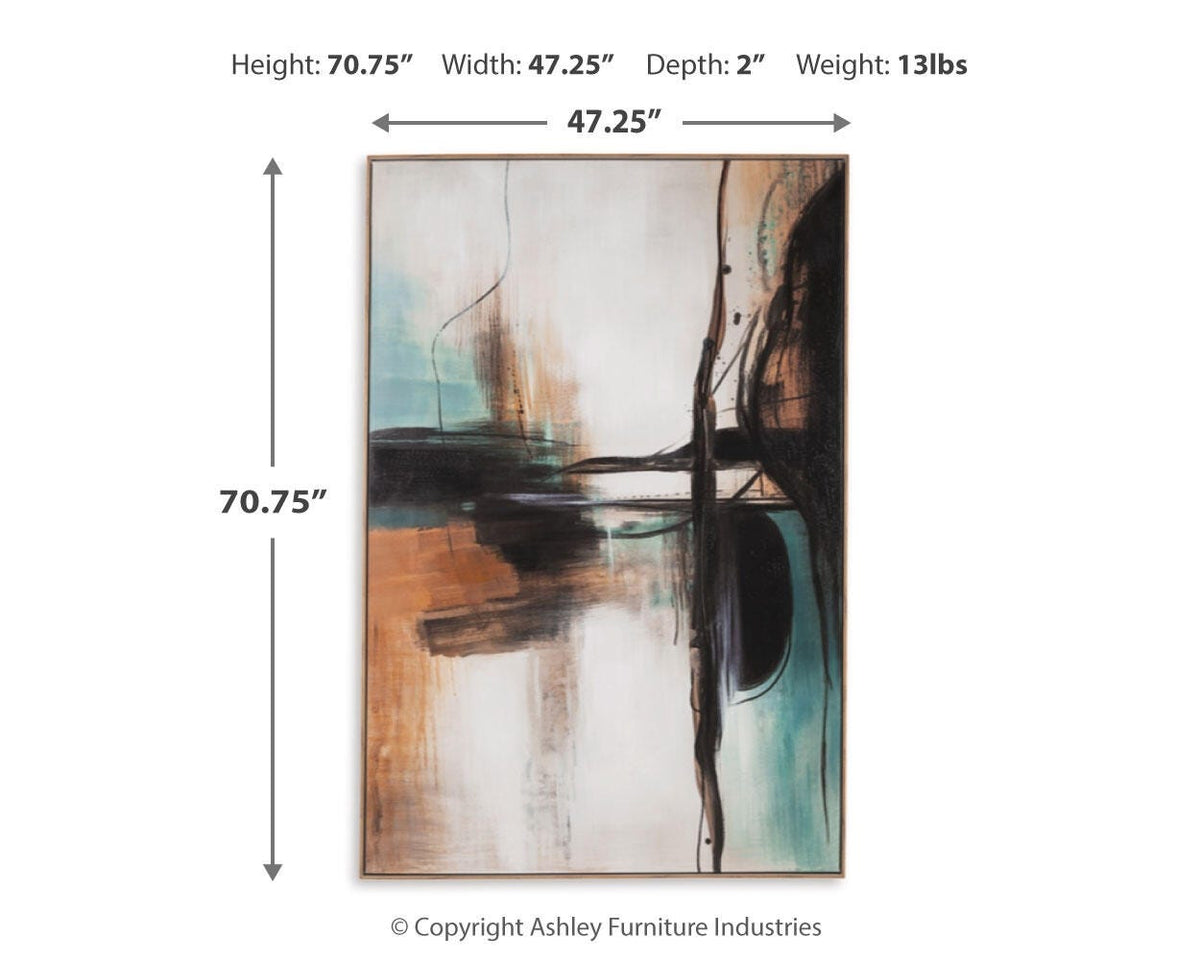 Brunonia Wall Art - A8000337 - approximate manufacturer dimensions (supplier image 7)