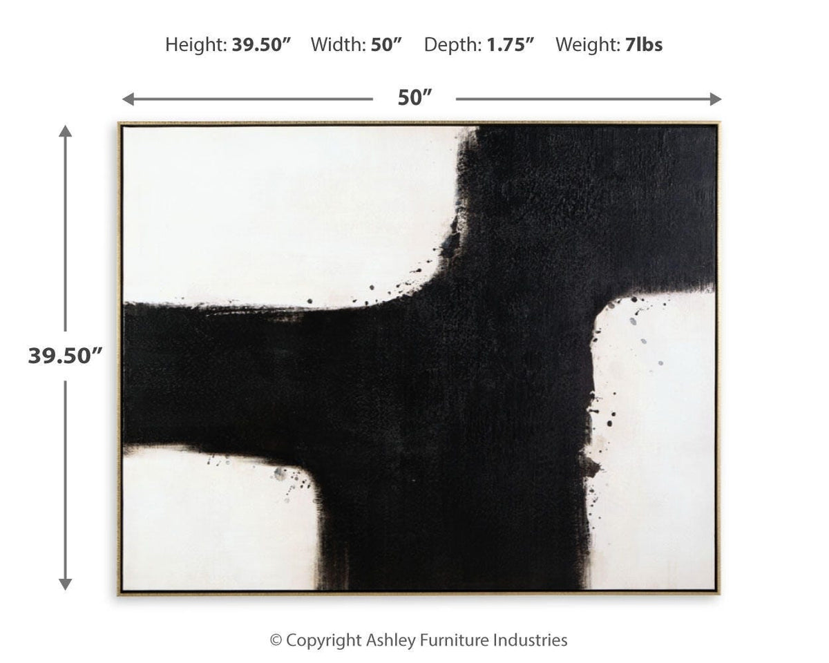 Reighlea Wall Art - A8000352 - approximate manufacturer dimensions (supplier image 9)