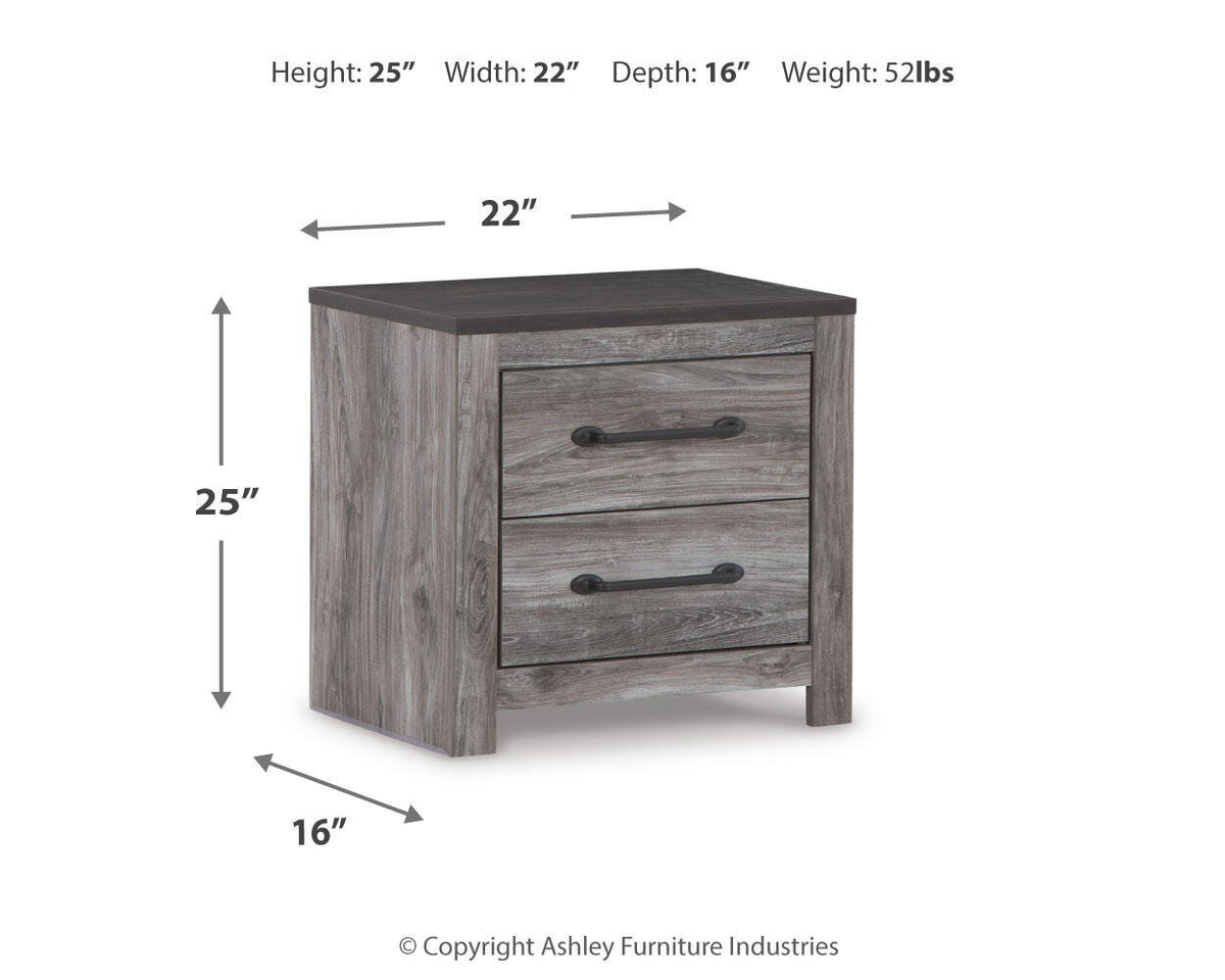 Bronyan Nightstand - B1290-92 - approximate manufacturer dimensions (supplier image 10)