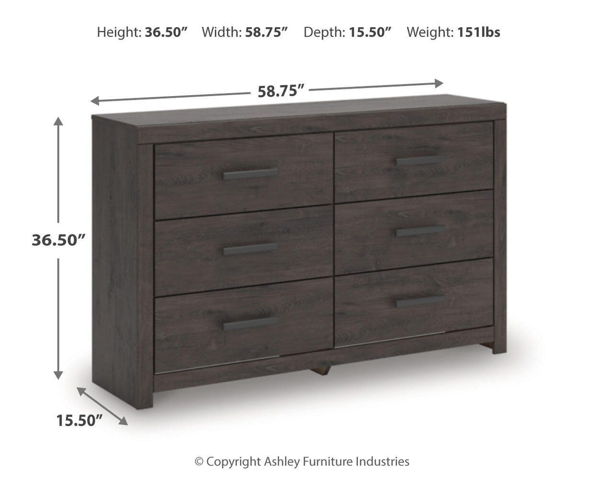 Prendonea Dresser - B3789-31 - approximate manufacturer dimensions (supplier image 10)