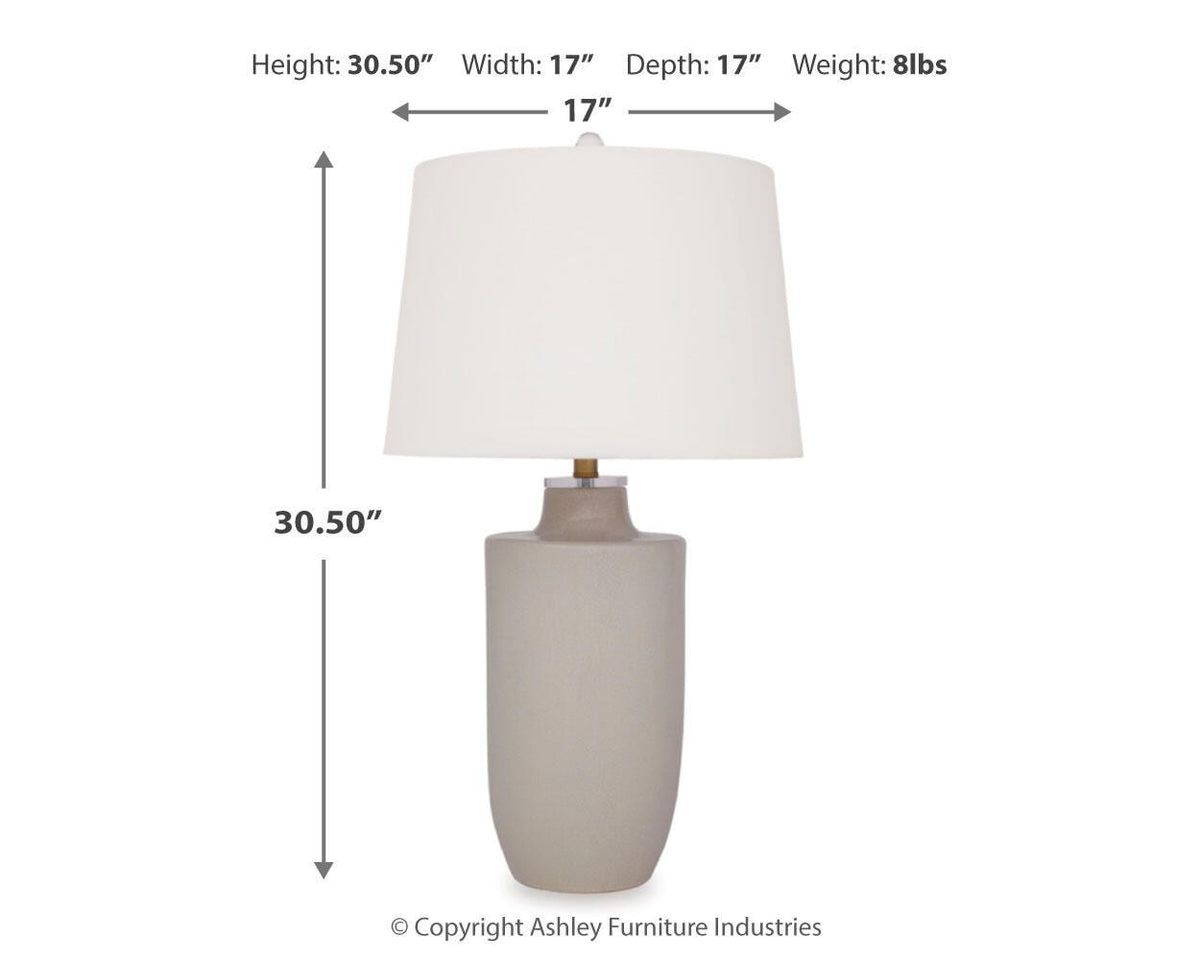 Cylener Table Lamps (Set of 2) - L100794X2 - approximate manufacturer dimensions (supplier image 8)