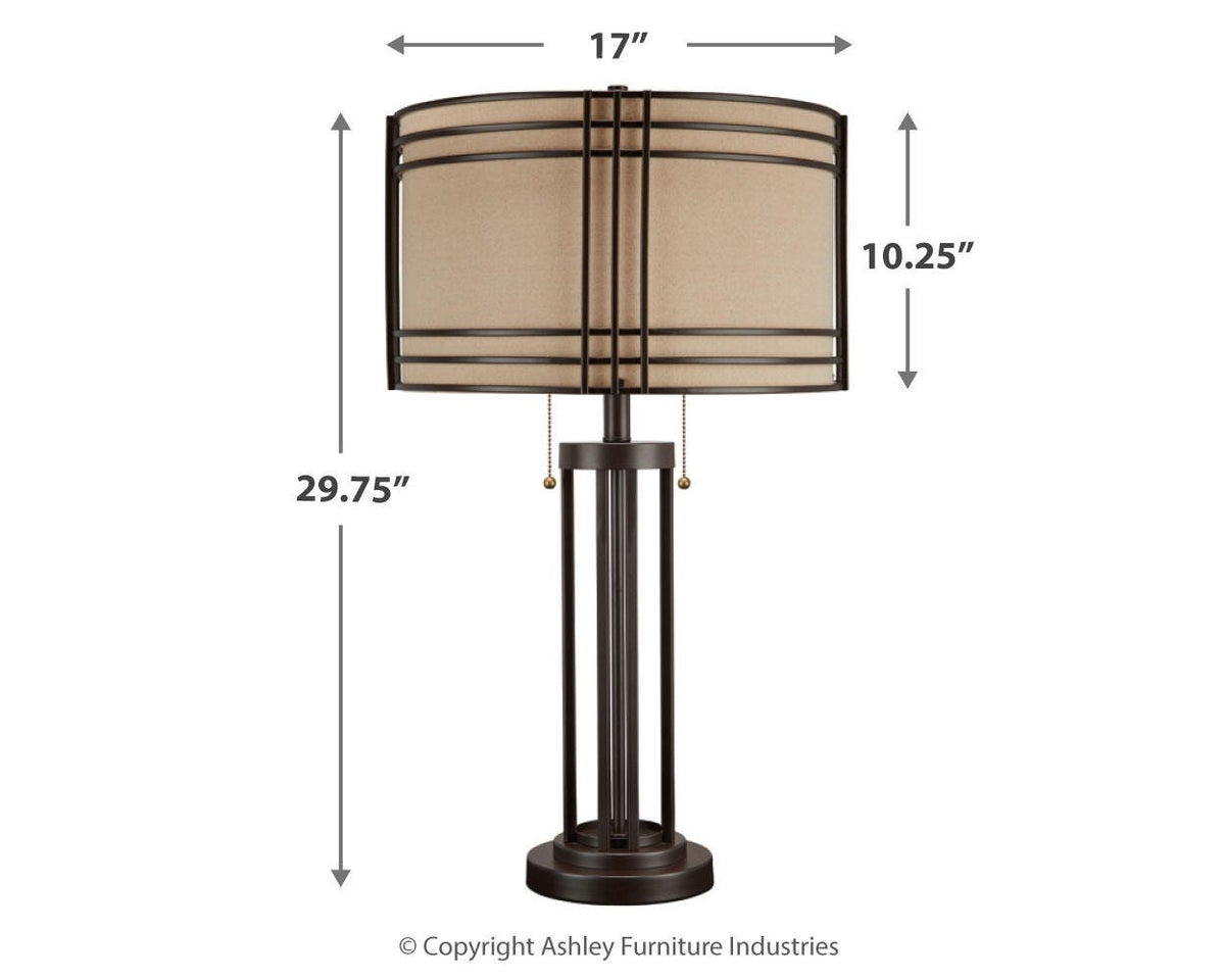 Hanswell Table Lamp - L208294 - approximate manufacturer dimensions (supplier image 5)