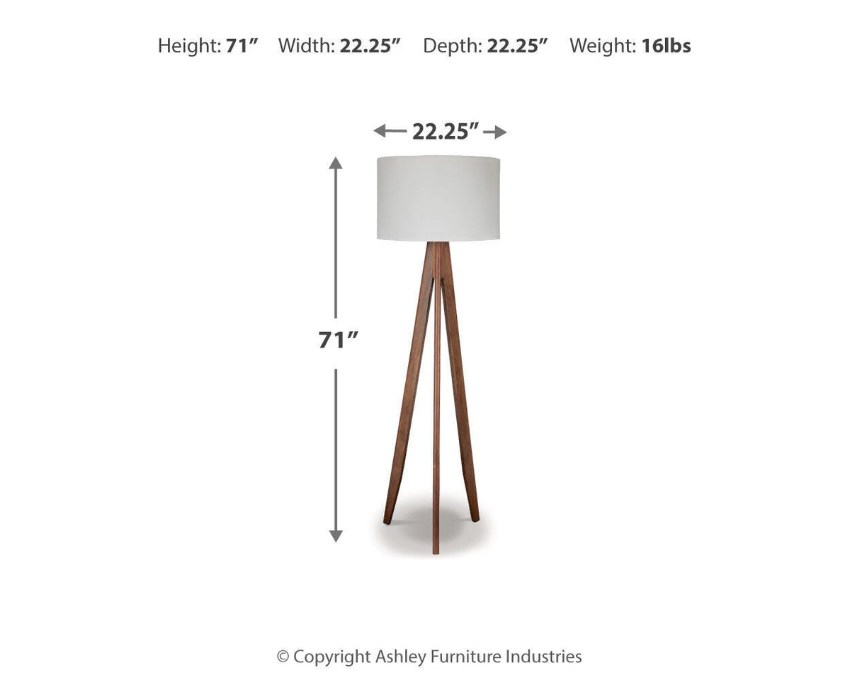 Dallson Floor Lamp - L329011 - approximate manufacturer dimensions (supplier image 4)