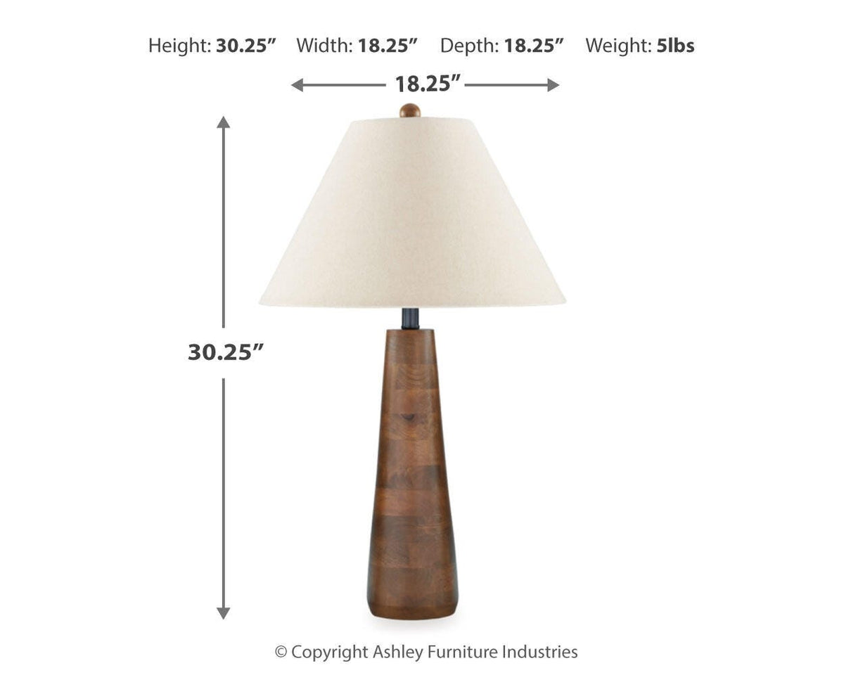 Danset Table Lamps (Set of 2) - L329104X2 - approximate manufacturer dimensions (supplier image 8)