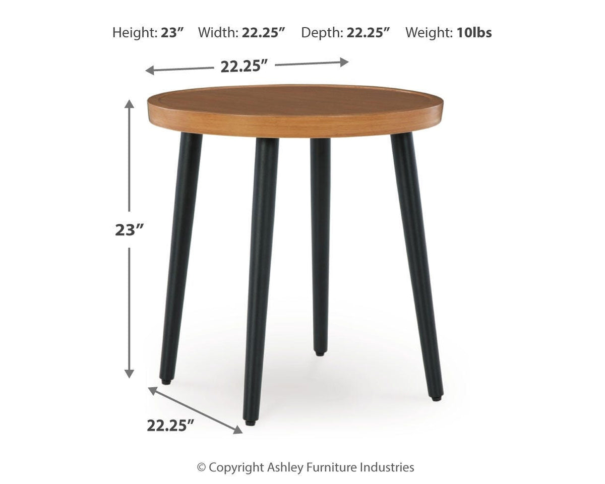 Horizon Hall Outdoor End Table - P572-706 - approximate manufacturer dimensions (supplier image 5)