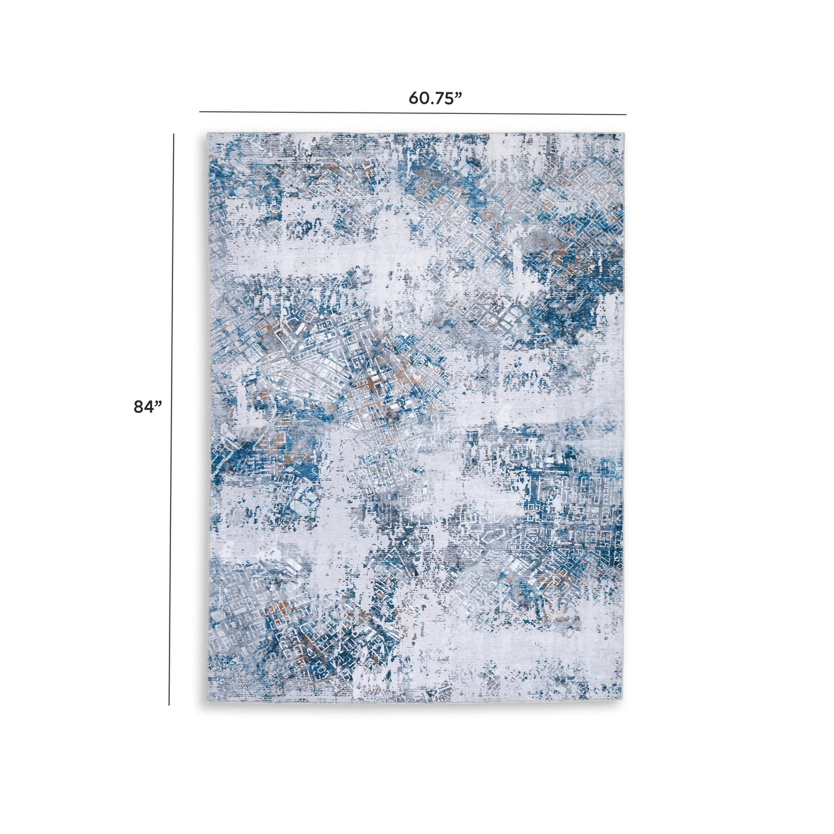 Garyard Area Rug - R405772 - approximate manufacturer dimensions (supplier image 7)