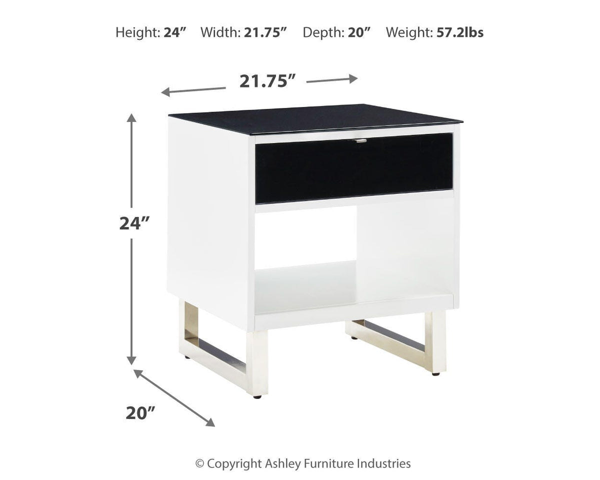 Gardoni End Table - T756-3 - approximate manufacturer dimensions (supplier image 11)