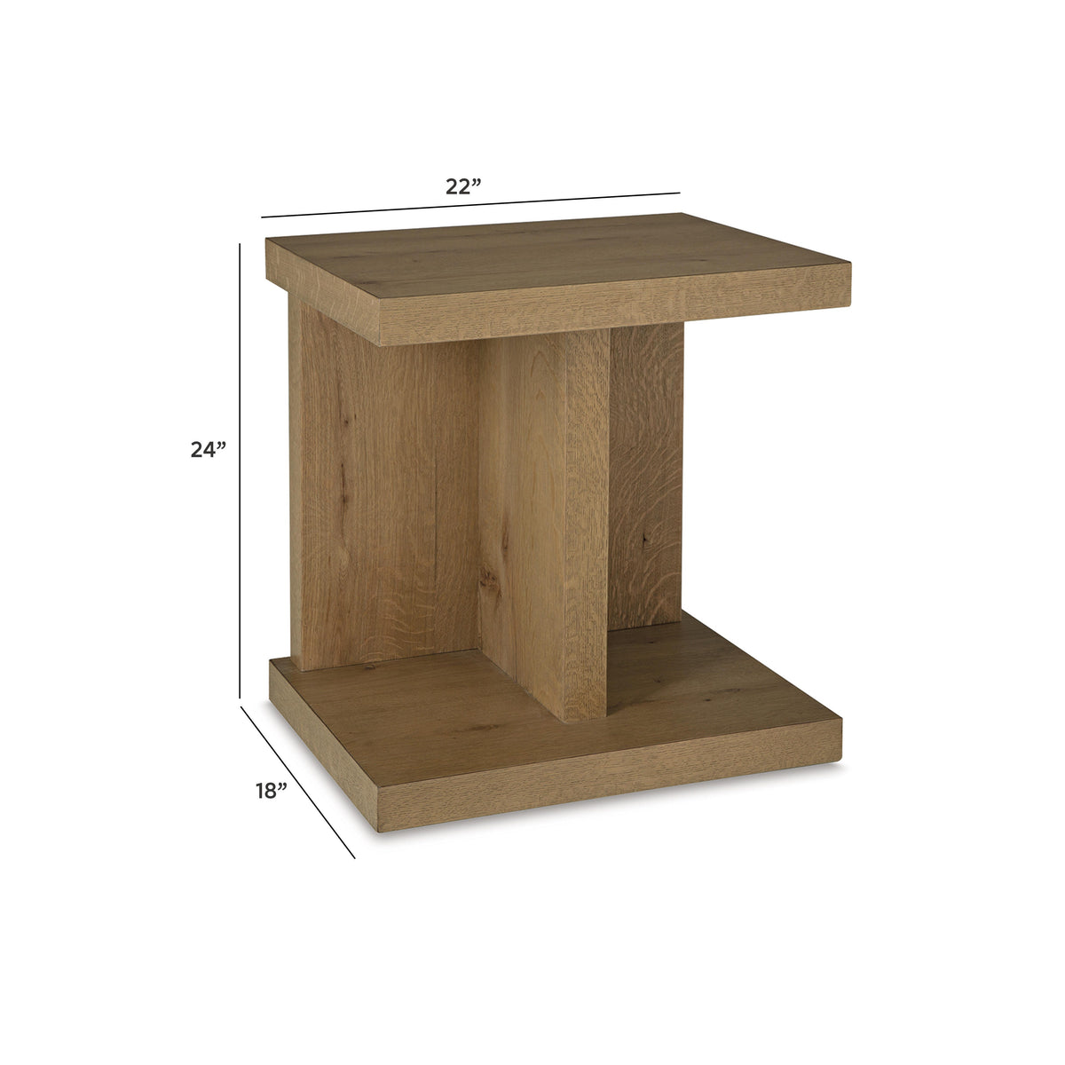 Brinstead Chairside End Table - T839-7 - approximate manufacturer dimensions (supplier image 9)