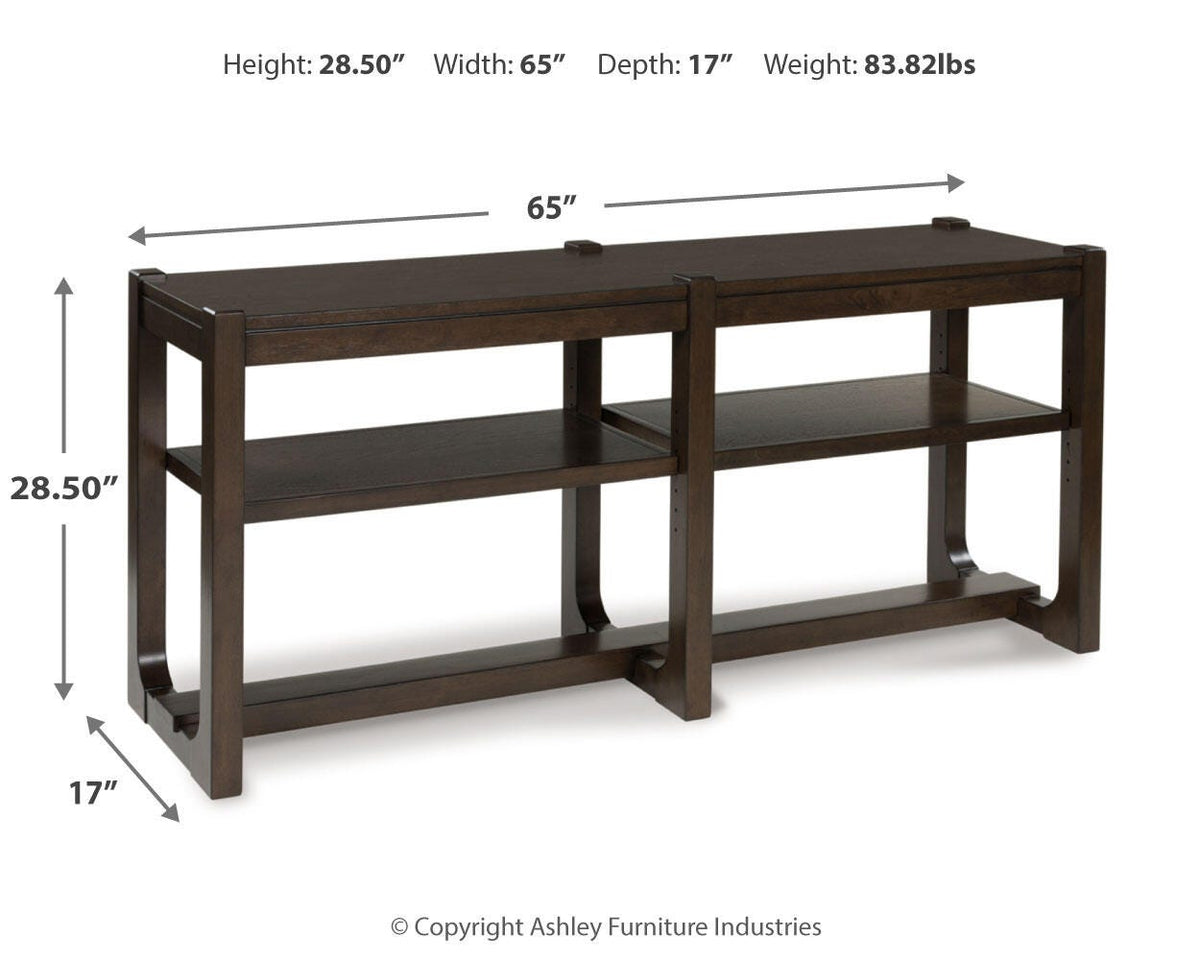 Breckington Sofa Table - T856-4 - approximate manufacturer dimensions (supplier image 7)