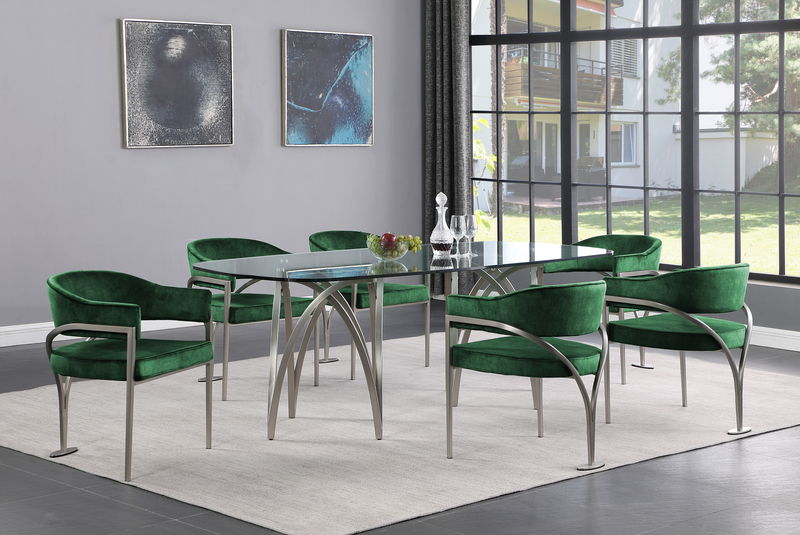 Madelyn - Dining Chair (Set of 2) - Brushed Chrome