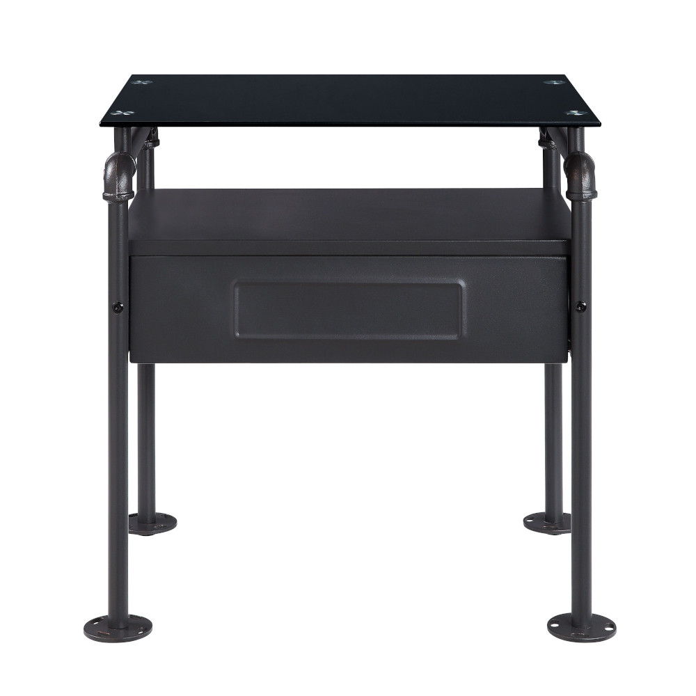 Nicipolis - Bedroom Set - Glass & Sandy Gray