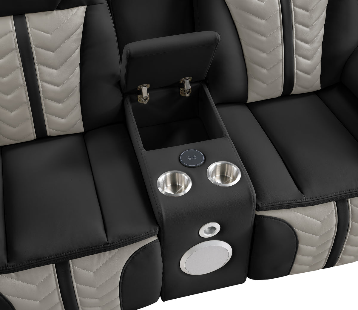 Cruiser black/gray loveseat console.