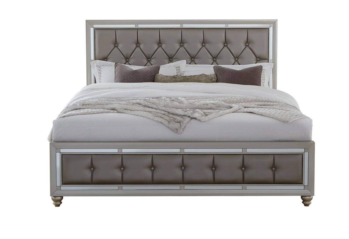 Riley - Bed - Silver