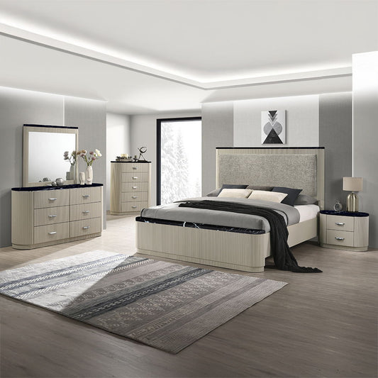 Travonte - Bedroom Set - Gray / Beige
