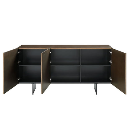 Malika - Ceramic Top Server - Copper Cross Brushed